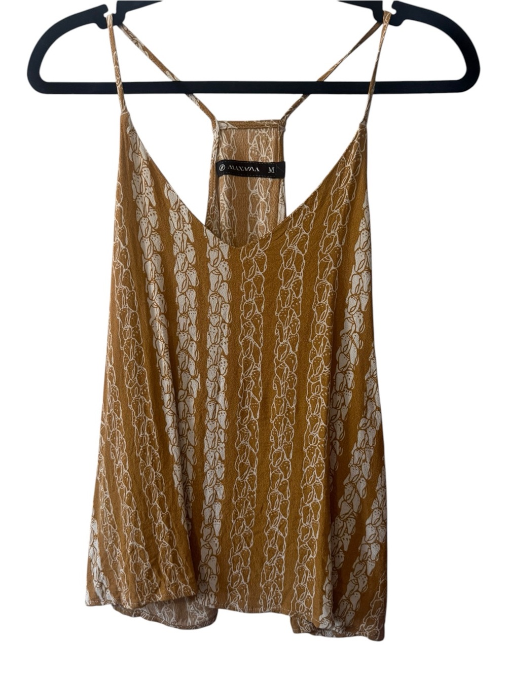 Manaola Hawaii Niho Kū Print Racerback Tank Top - Size M (Like New)